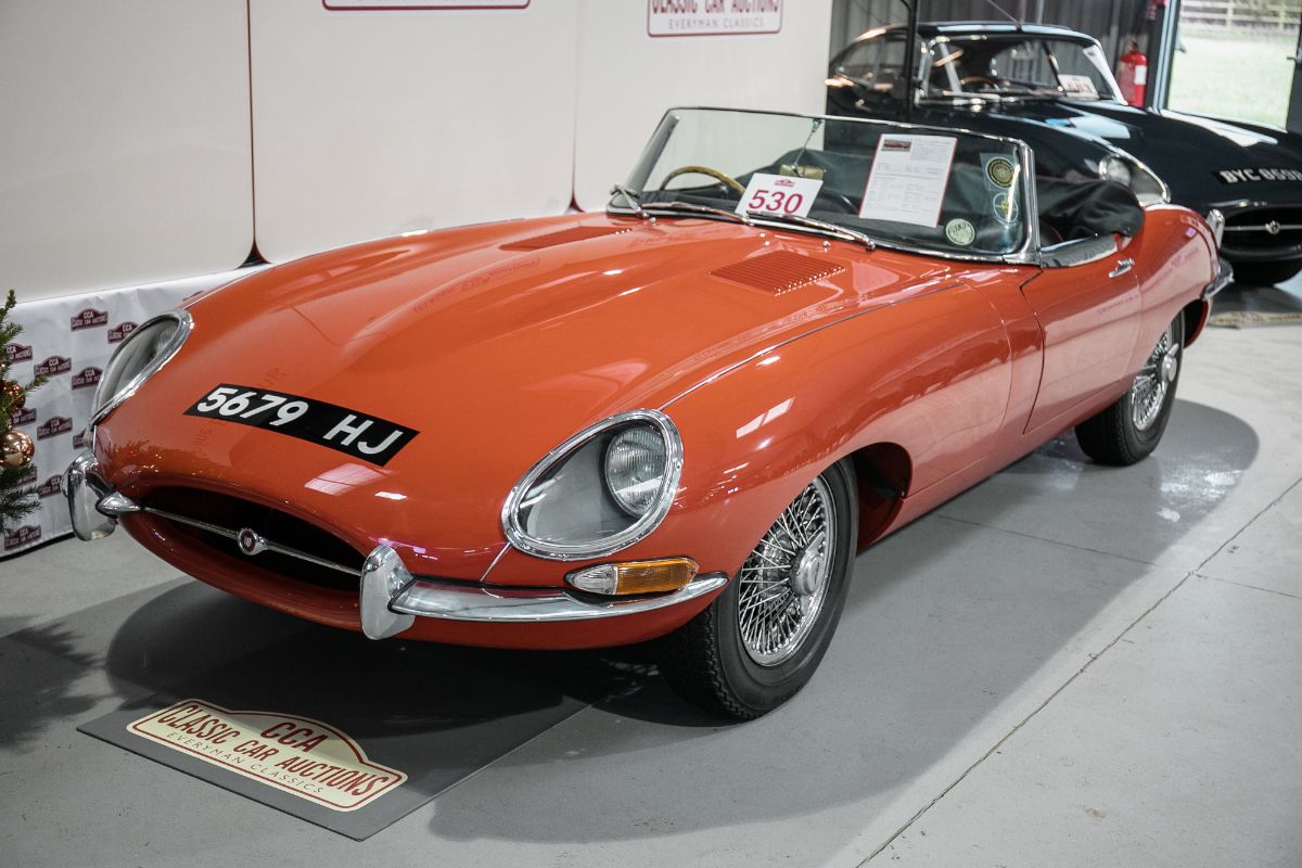 Jaguar E-Types and Daimler Double-Six star at CCA year end sale